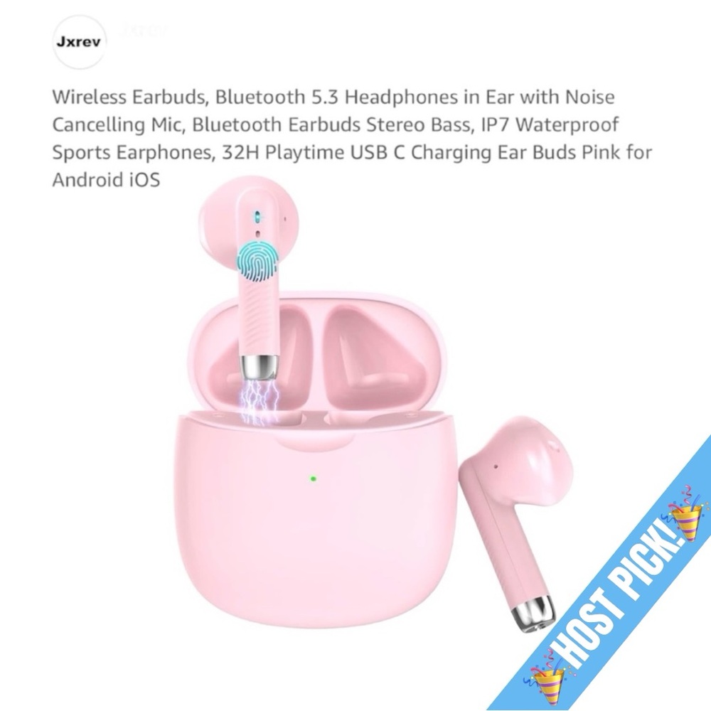 🆕WIRELESS EARBUDS! PORTABLE, EASY TO USE, NOISE CANCEL, & MORE! COLOR: P…